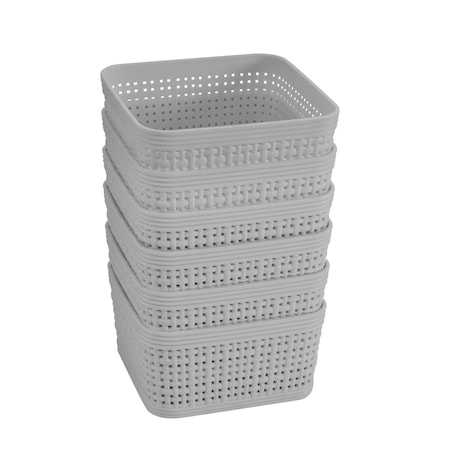 Simplify Plastic, Grey, 4.72 in W, 4.72 in D, 4.72 in L 30006-GREY